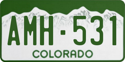 CO license plate AMH531
