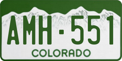 CO license plate AMH551