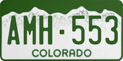 CO license plate AMH553