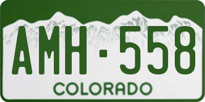 CO license plate AMH558