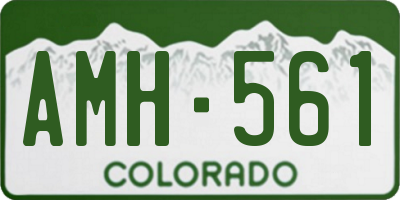 CO license plate AMH561