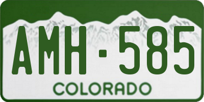 CO license plate AMH585