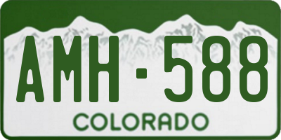 CO license plate AMH588