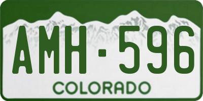 CO license plate AMH596