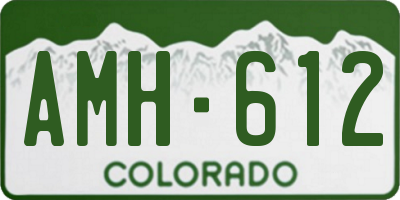 CO license plate AMH612