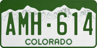 CO license plate AMH614