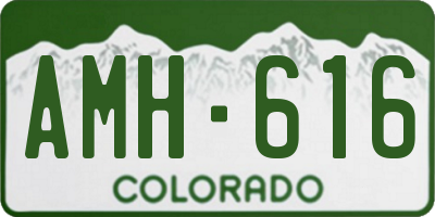 CO license plate AMH616