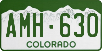 CO license plate AMH630