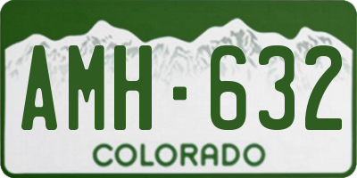 CO license plate AMH632
