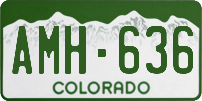 CO license plate AMH636