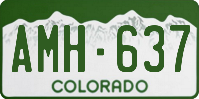 CO license plate AMH637