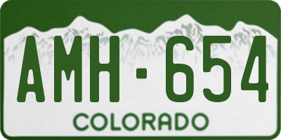 CO license plate AMH654