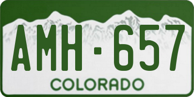 CO license plate AMH657