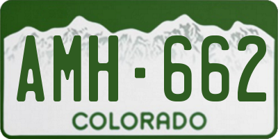 CO license plate AMH662
