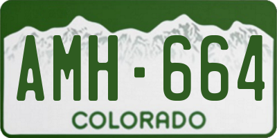 CO license plate AMH664