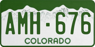 CO license plate AMH676