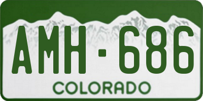 CO license plate AMH686
