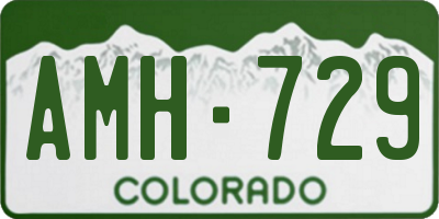 CO license plate AMH729