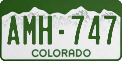CO license plate AMH747