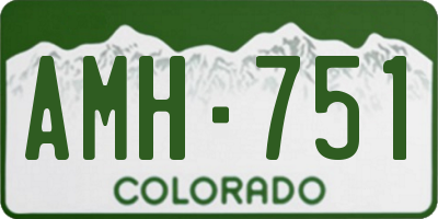 CO license plate AMH751