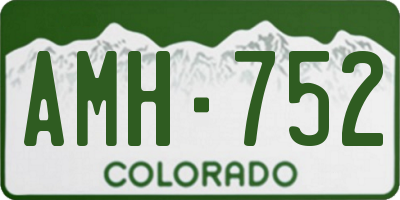 CO license plate AMH752