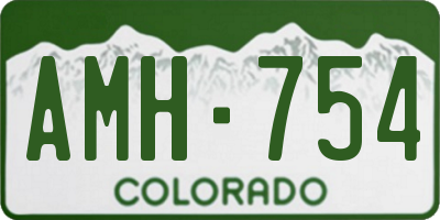 CO license plate AMH754