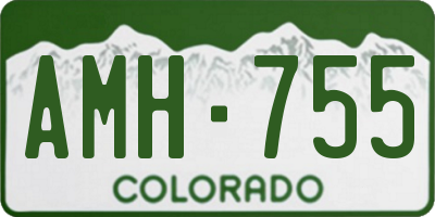 CO license plate AMH755
