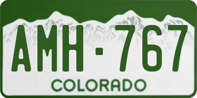 CO license plate AMH767