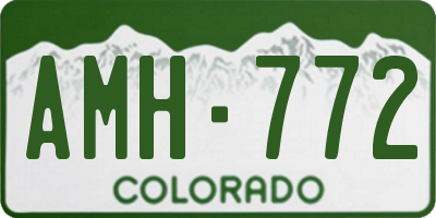 CO license plate AMH772