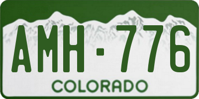 CO license plate AMH776
