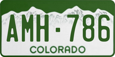 CO license plate AMH786