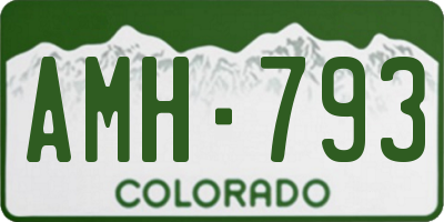 CO license plate AMH793