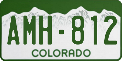 CO license plate AMH812