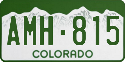 CO license plate AMH815