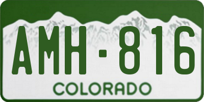 CO license plate AMH816