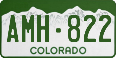 CO license plate AMH822