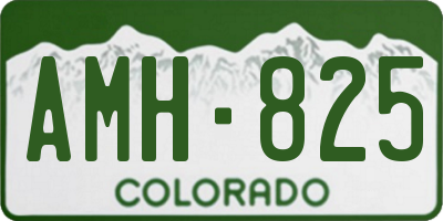 CO license plate AMH825