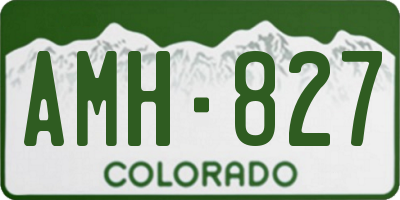 CO license plate AMH827