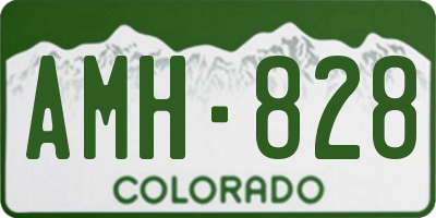 CO license plate AMH828