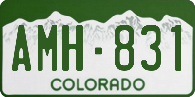 CO license plate AMH831