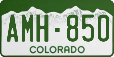 CO license plate AMH850