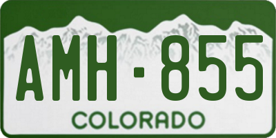 CO license plate AMH855