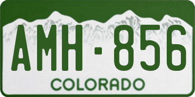 CO license plate AMH856