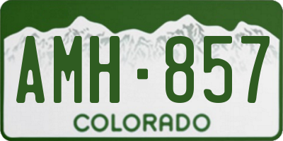CO license plate AMH857