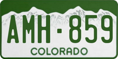 CO license plate AMH859