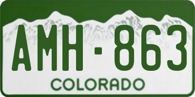 CO license plate AMH863