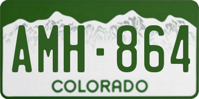 CO license plate AMH864