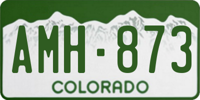 CO license plate AMH873
