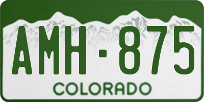 CO license plate AMH875