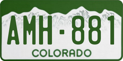 CO license plate AMH881